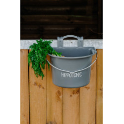 Comedero HIPPOTONIC con Ganchos y Asa Gris oscuro