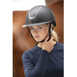 Casco EQUITHEME Glint Mate Negro mate / plateado