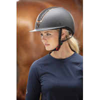 Casco EQUITHEME Glint Mate Negro mate / rosa