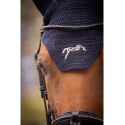 Bonete para caballos Pénélope Algodón Marino Azul marino Bonete para caballos Pénélope Algodón Marino Azul marino