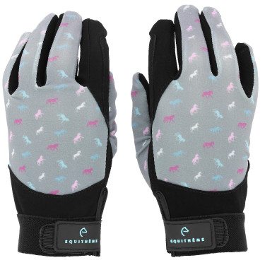 Guantes Equithème Maelle Niño Gris