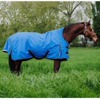 Manta Equithème - TYREX Aisance 1200D - Cuello Alto Azul real Manta Equithème - TYREX Aisance 1200D - Cuello Alto Azul real