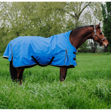 Manta Equithème - TYREX Aisance 1200D - Cuello Alto Azul real