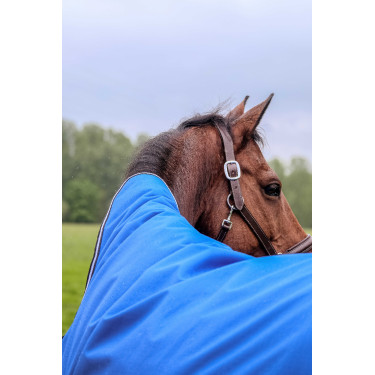 Manta Equithème - TYREX Aisance 1200D - Cuello Alto Azul real