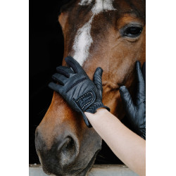 Guantes Te quiero Equithème Strass Negro
