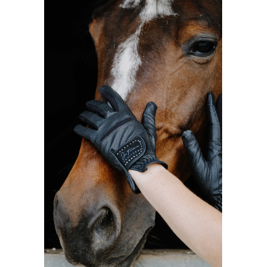 Guantes Te quiero Equithème Strass Negro Guantes Te quiero Equithème Strass Negro