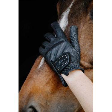Guantes Te quiero Equithème Strass Negro Guantes Te quiero Equithème Strass Negro