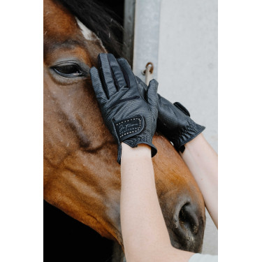 Guantes Te quiero Equithème Strass Negro Guantes Te quiero Equithème Strass Negro