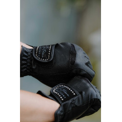 Guantes Te quiero Equithème Strass Negro