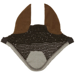 Bonete espantamoscas Equithème Chic Castaño Marrón Bonete espantamoscas Equithème Chic Castaño Marrón