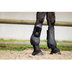 Protectores de tendón y menudillo Je t'aime EQUITHÈME Negro Protectores de tendón y menudillo Je t'aime EQUITHÈME Negro