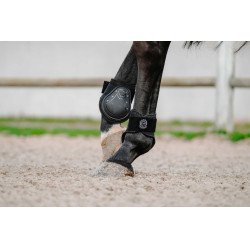 Protectores de tendón y menudillo Je t'aime EQUITHÈME Negro Protectores de tendón y menudillo Je t'aime EQUITHÈME Negro
