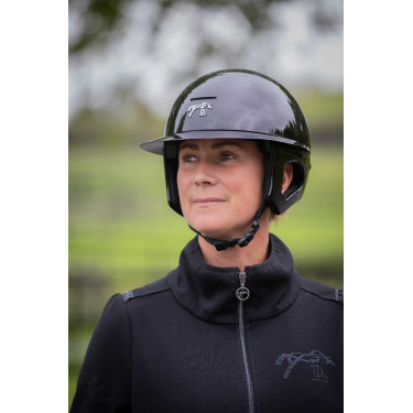 Casco PENELOPE visera larga Negro brillante Casco PENELOPE visera larga Negro brillante