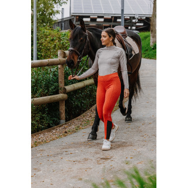 Camiseta EQUITHÈME Originals - Mélodie Gris pardo Marr&amp;oacute;n