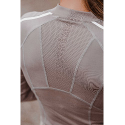 Camiseta EQUITHÈME Originals - Mélodie Gris pardo Marr&amp;oacute;n