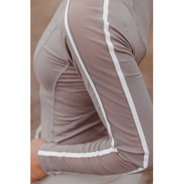 Camiseta EQUITHÈME Originals - Mélodie Gris pardo Marr&amp;oacute;n