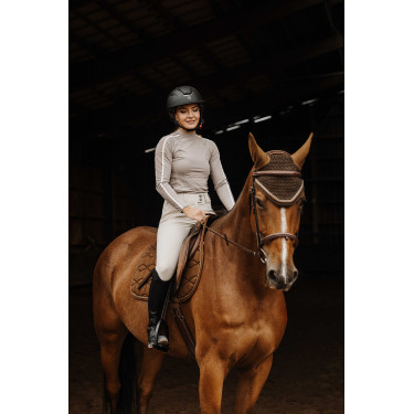 Camiseta EQUITHÈME Originals - Mélodie Gris pardo Marr&amp;oacute;n