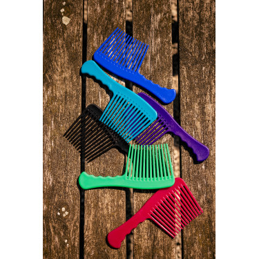 Peine de dientes grandes P.V.C. HIPPOTONIC - Suave Negro