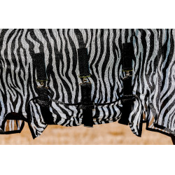 Camisa Riding World Belly Mesh Negro / blanco estampado cebra Motifs