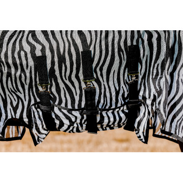 Camisa Riding World Belly Mesh Negro / blanco estampado cebra Motifs