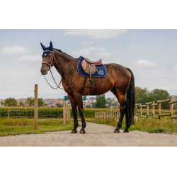 Manta de montar Je t'aime Equithème Compet Azul