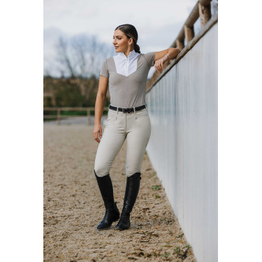Polo Equithème Tokyo Gris pardo Marr&amp;amp;amp;oacute;n