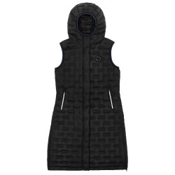 Chaqueta larga acolchada sin costuras Je t'aime EQUITHÈME - Navina Negro