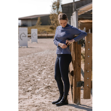 Camiseta EQUITHÈME - Originals Emily Azúl / gris Camiseta EQUITHÈME - Originals Emily Azúl / gris