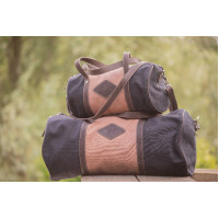 Bolso PENELOPE Canvas Bowl Negro / rosa viejo