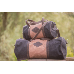 Bolso PENELOPE Canvas Bowl Negro / rosa viejo