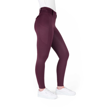 Legging con culera de silicona EQUITHÈME – Alizé Ciruela Violeta