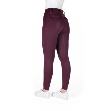 Legging con culera de silicona EQUITHÈME – Alizé Ciruela Violeta