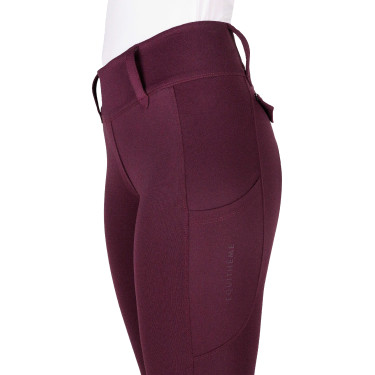 Legging con culera de silicona EQUITHÈME – Alizé Ciruela Violeta