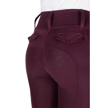 Legging con culera de silicona EQUITHÈME – Alizé Ciruela Violeta