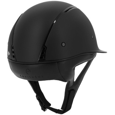 Casco con visera ancha inserto negro brillante EQUITHÈME - Soazy Negro / negro