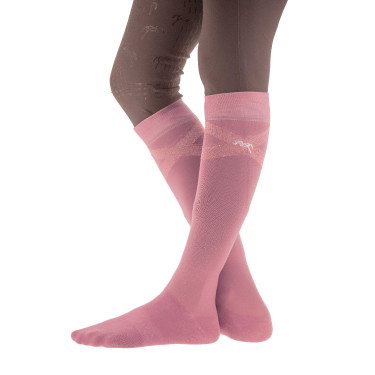 Calcetines de equitación Pénélope Gummy Rosa pálido