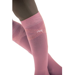 Calcetines de equitación Pénélope Gummy Rosa pálido