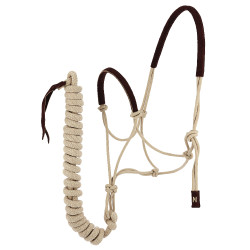 Cuerda etológica + ramal Norton Suecia Beige / marrón