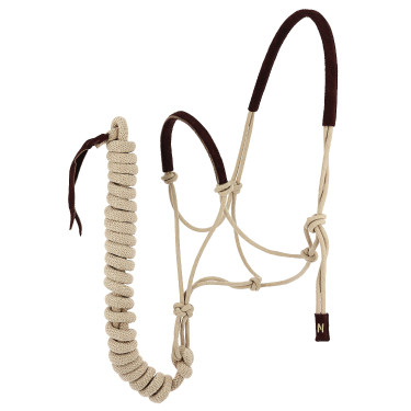 Cuerda etológica + ramal Norton Suecia Beige / marrón