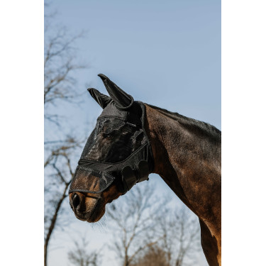 Máscara anti-moscas/uv EQUITHÈME - Soft + nariz Negro