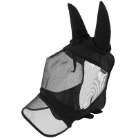 Máscara anti-moscas/uv EQUITHÈME - Soft + nariz Negro