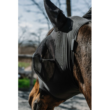 Máscara antimoscas anti-UV Equithème Lycra Negro Máscara antimoscas anti-UV Equithème Lycra Negro
