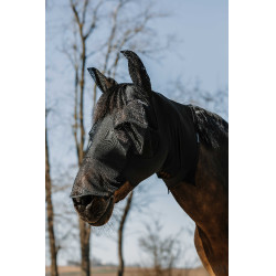 Máscara antimoscas anti-UV Equithème Hood Negro