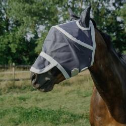 Máscara anti-moscas anti-UV Equithème Cerceau Marino Azul marino