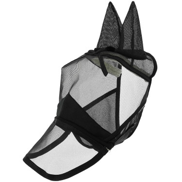 Máscara anti-moscas anti-UV Equithème 2 en 1 Negro