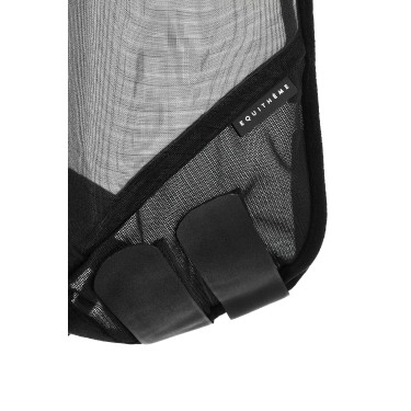 Máscara anti-moscas anti-UV Equithème 2 en 1 Negro