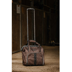Bolsa de cuidado con ruedas EQUITHEME Castaño Marr&amp;oacute;n