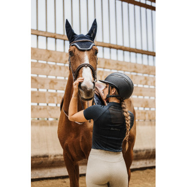 Polo Te quiero EQUITHÈME - Alice Negro Polo Te quiero EQUITHÈME - Alice Negro