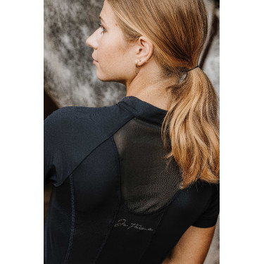 Polo Te quiero EQUITHÈME - Alice Negro Polo Te quiero EQUITHÈME - Alice Negro