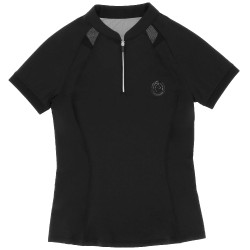 Polo Te quiero EQUITHÈME - Alice Negro Polo Te quiero EQUITHÈME - Alice Negro